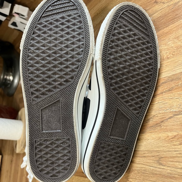 Cow print high top cushionaire sneakers. Converse look alikes. - Picture 2 of 7